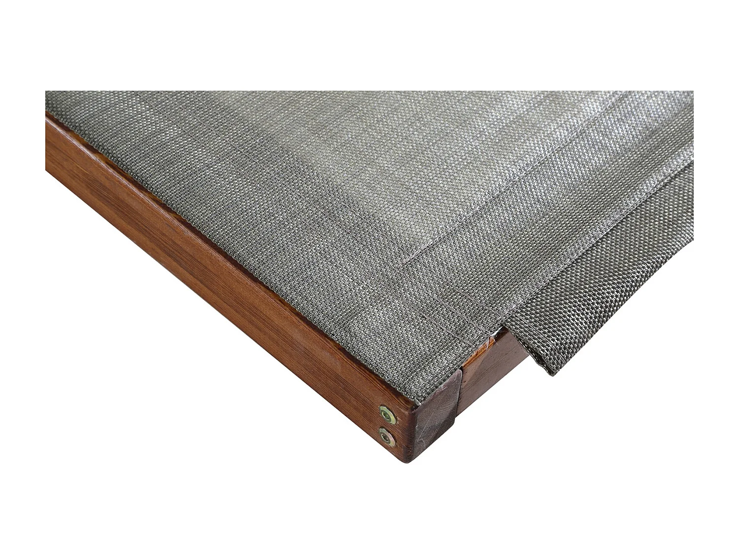 Transat en bois et toile PVC gris olive NAARI