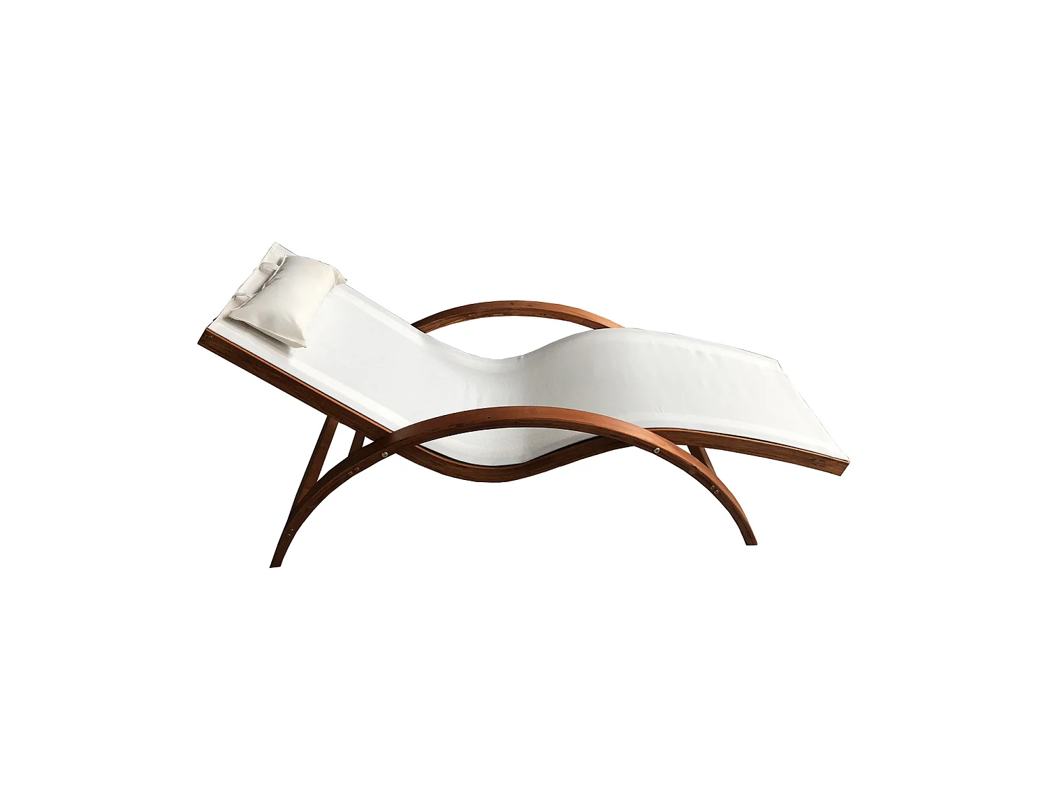 Transat en bois beige HAVANA