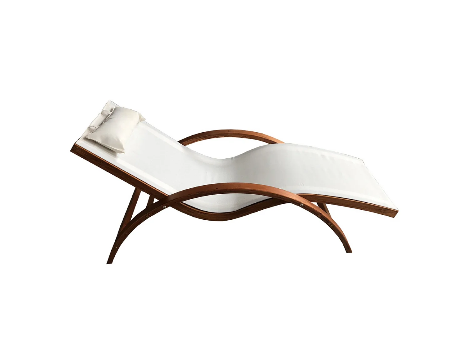 Transat en bois beige HAVANA