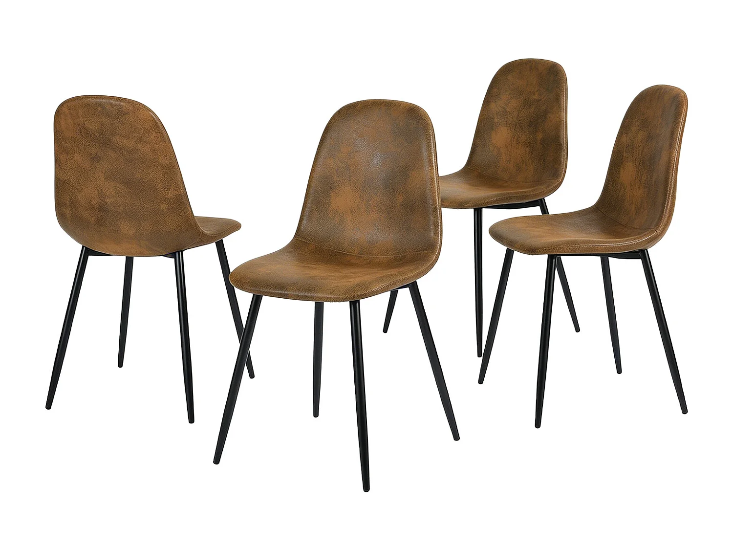 Lot de 4 chaises de salle à manger rétro vintage, CHARLTON