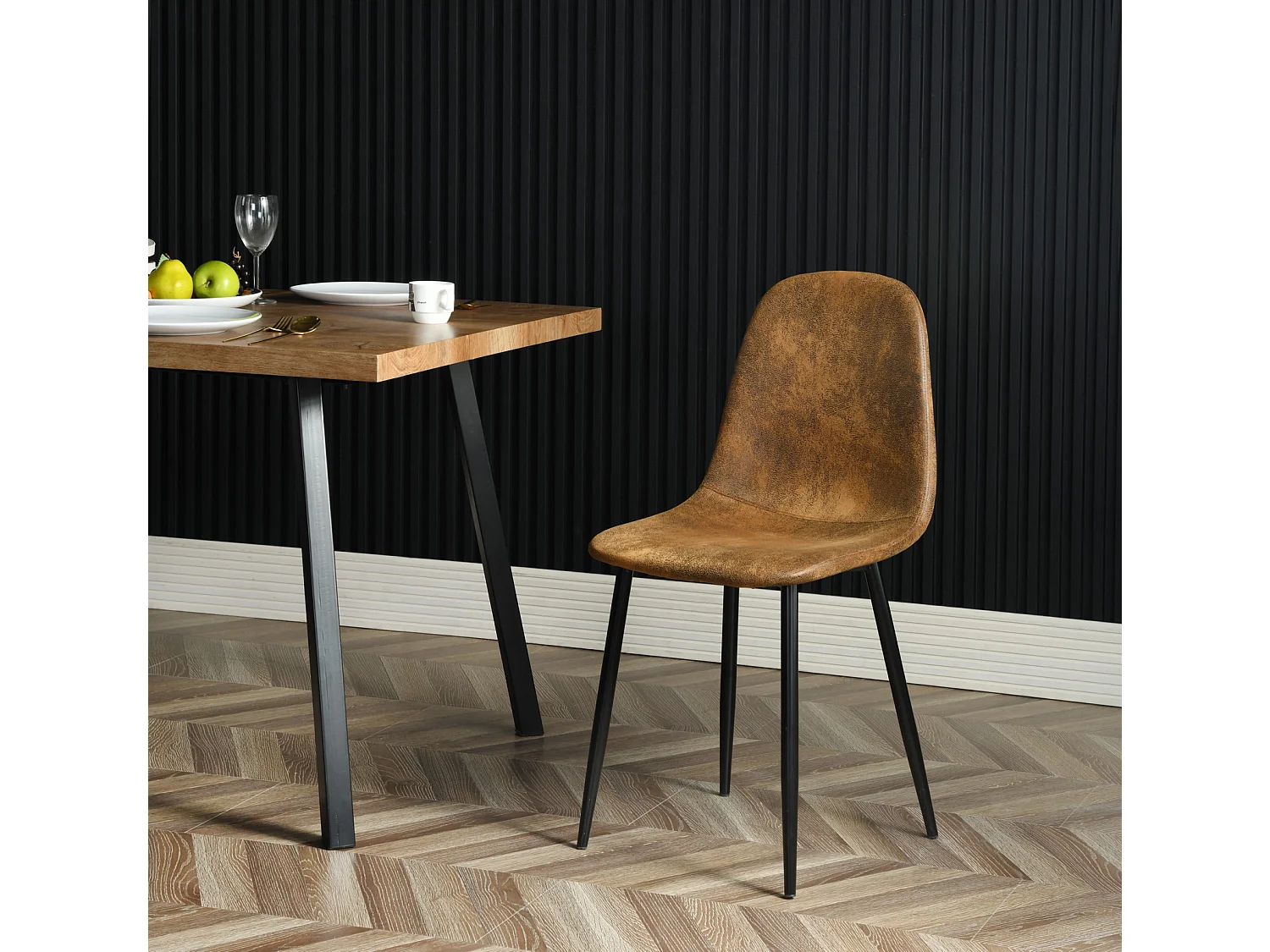 Lot de 4 chaises de salle à manger rétro vintage, CHARLTON