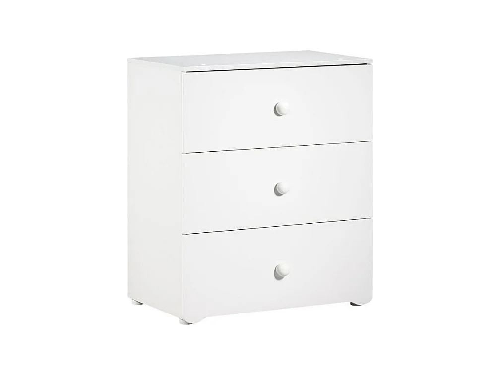 BABY PRICE New Basic Commode a langer 3 tiroirs - Boutons boule blancs