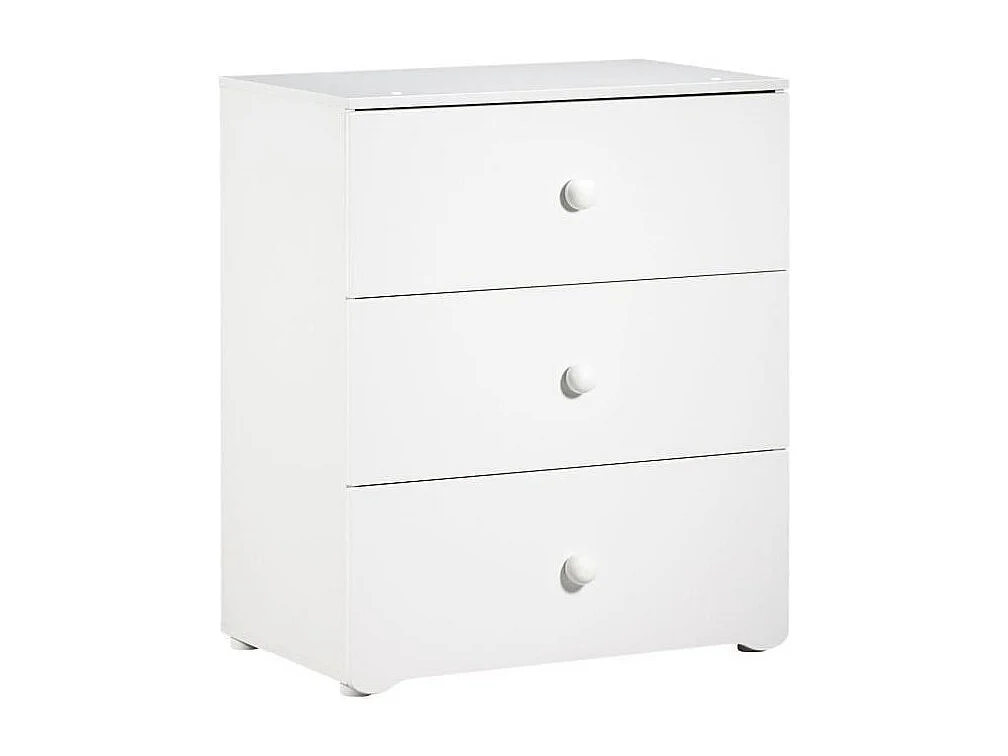BABY PRICE New Basic Commode a langer 3 tiroirs - Boutons boule blancs