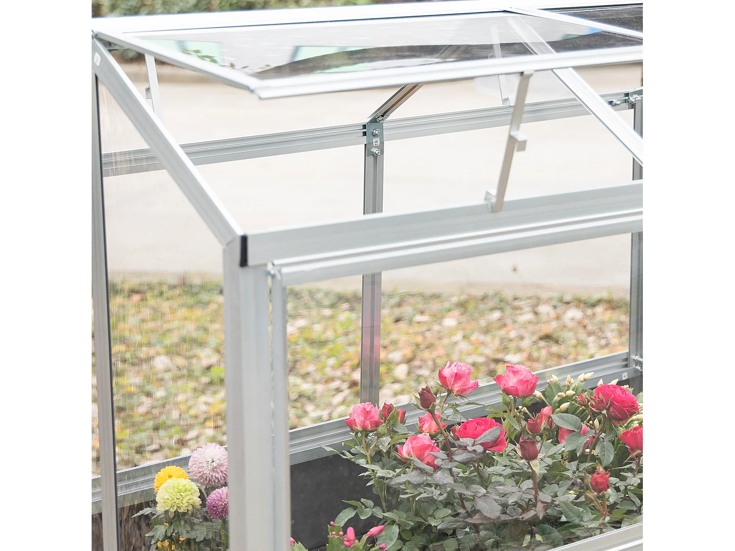 Huerto urbano gris 113.5x61x128.5 cm Outsunny