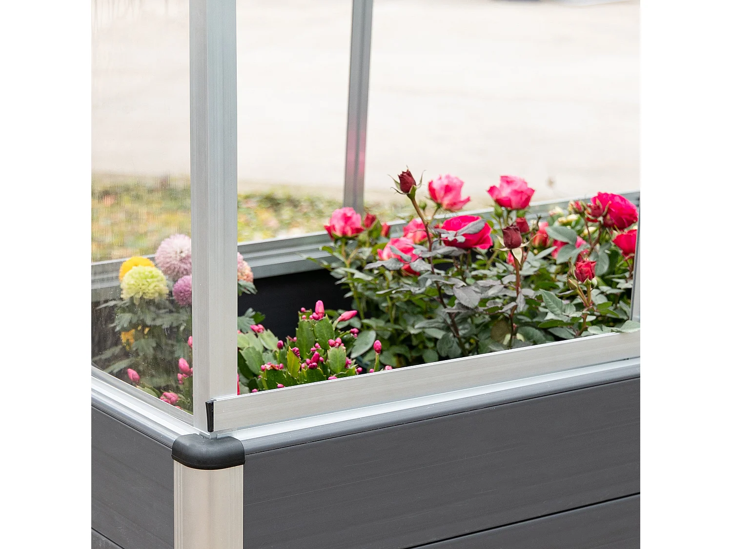 Huerto urbano gris 113.5x61x128.5 cm Outsunny