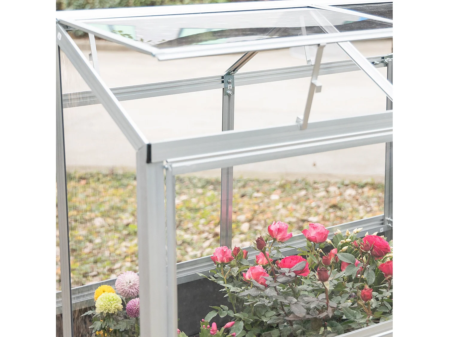 Huerto urbano gris 113.5x61x128.5 cm Outsunny