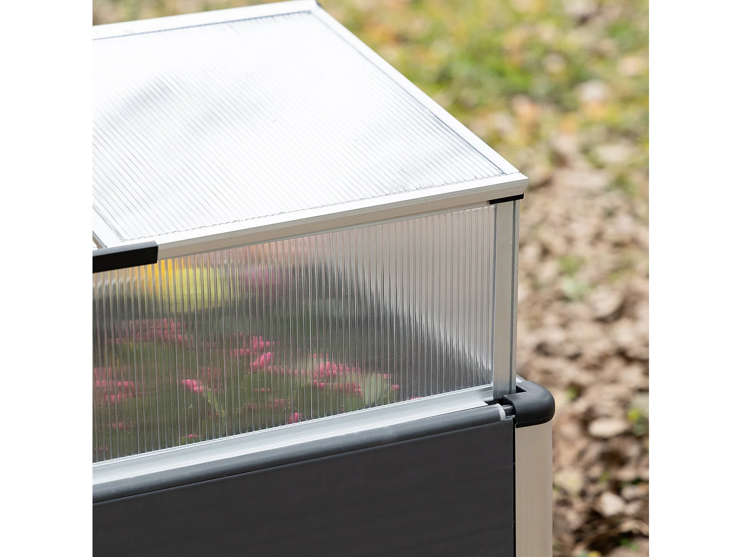 Huerto urbano elevado gris 78.5x47x74.5 cm Outsunny