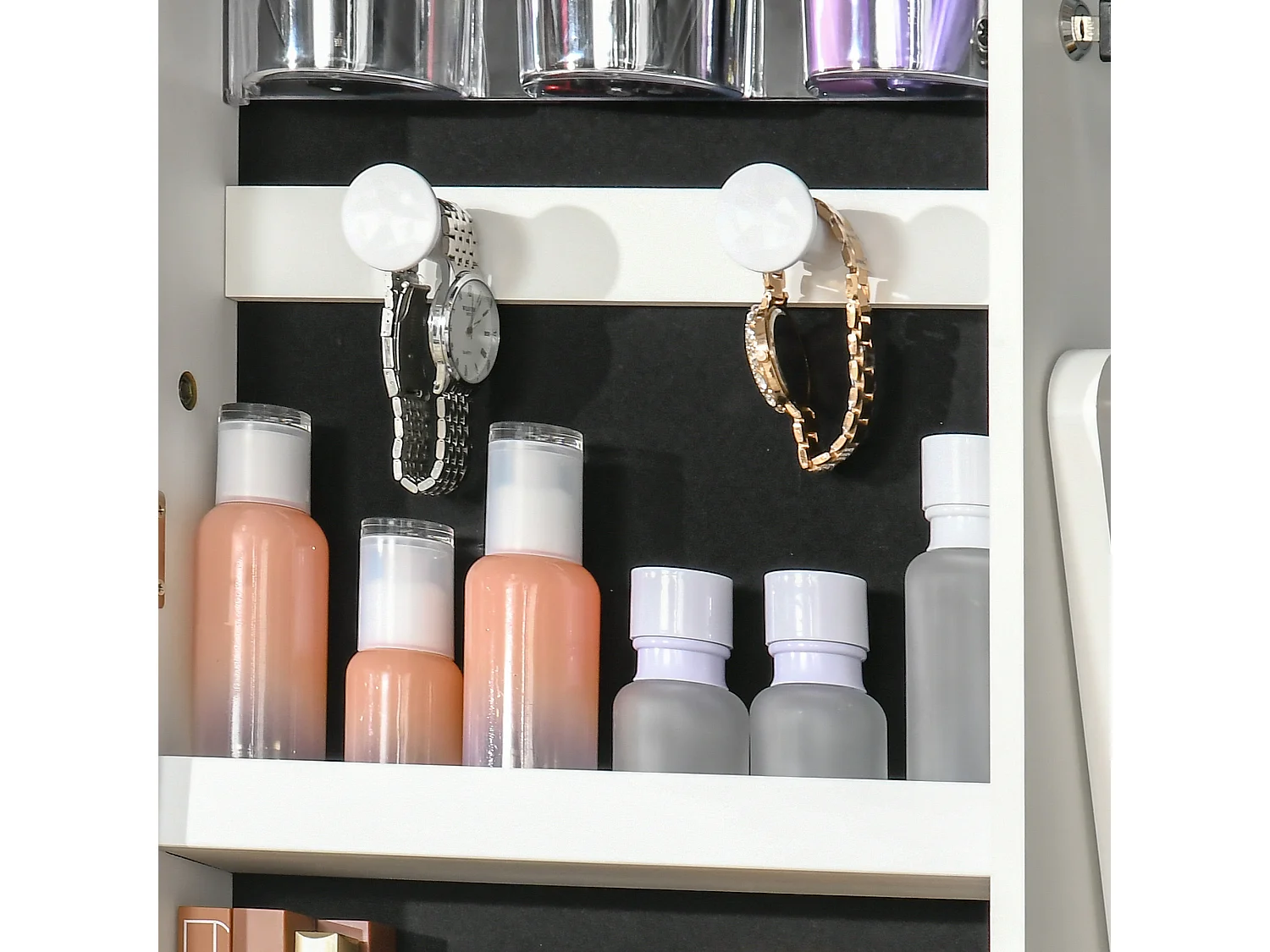 Espejo joyero de pie blanco 46x36.5x151.5 cm HOMCOM