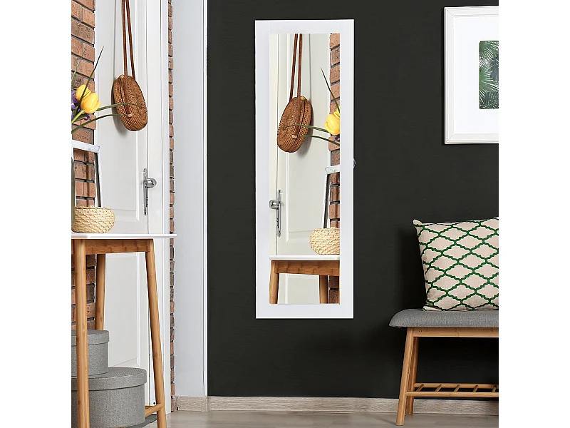 Espejo joyero blanco 37x9.5x112 cm HOMCOM