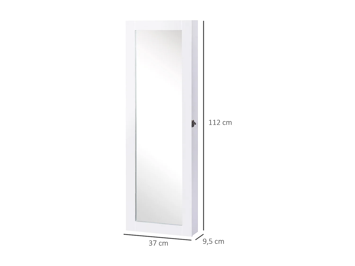 Espejo joyero blanco 37x9.5x112 cm HOMCOM