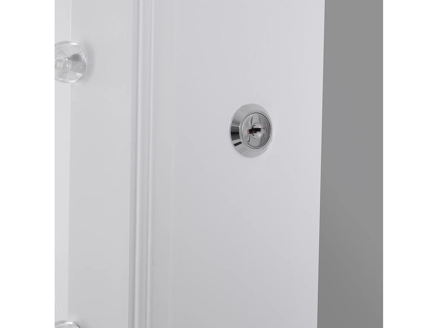 Joyero de pie con espejo blanco 40x37x146cm HOMCOM