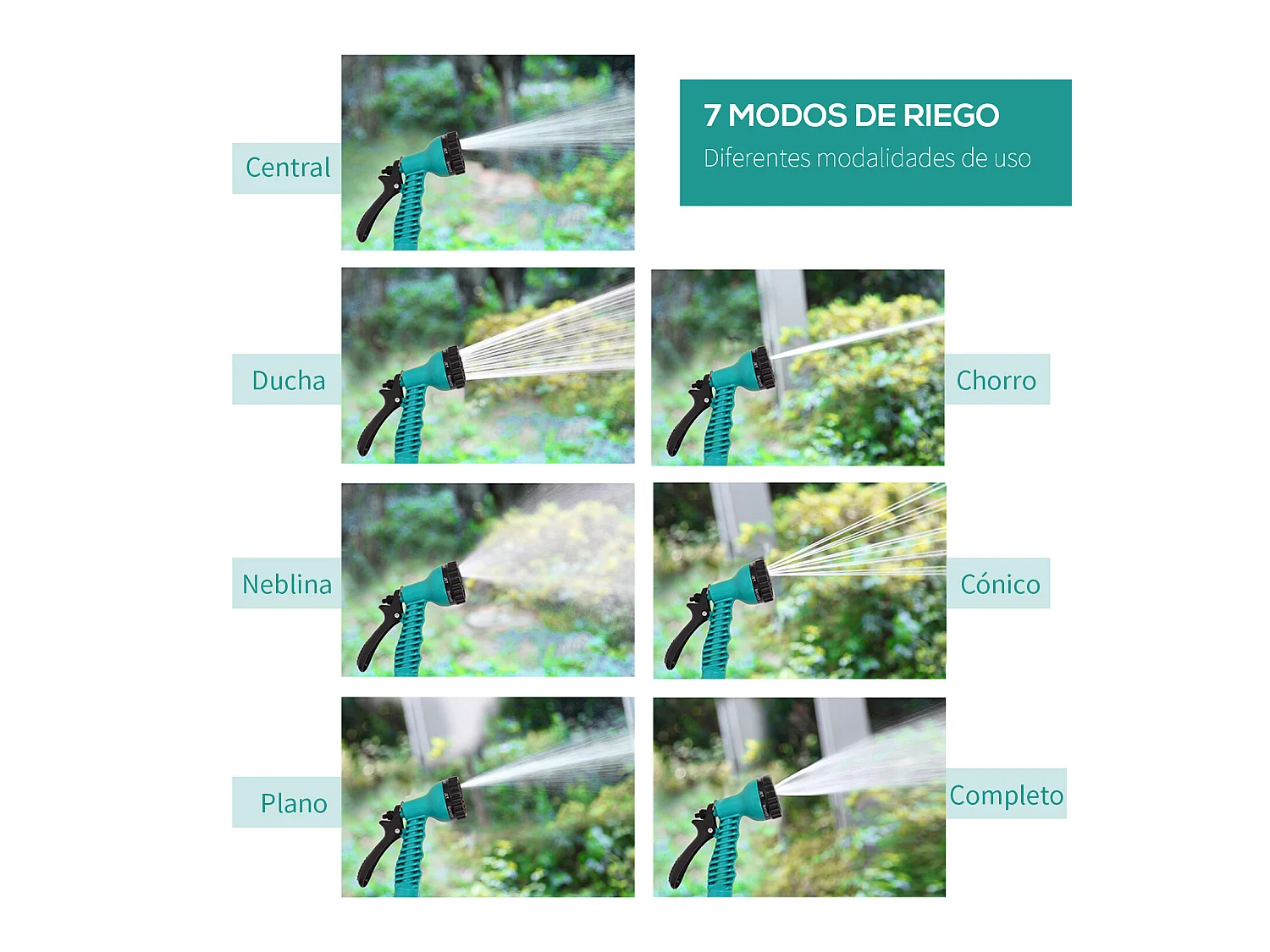 Carrete para manguera negro y verde 28x14x34 cm DURHAND