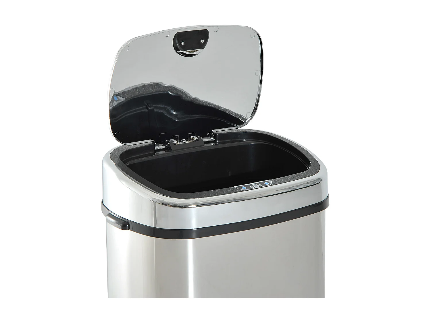 Cubo de basura plata 40.5x29.5x78 cm HOMCOM