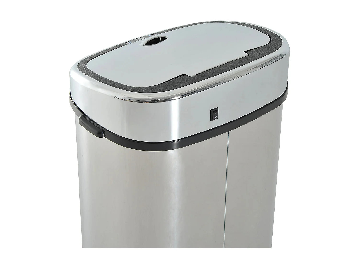 Cubo de basura plata 40.5x29.5x78 cm HOMCOM