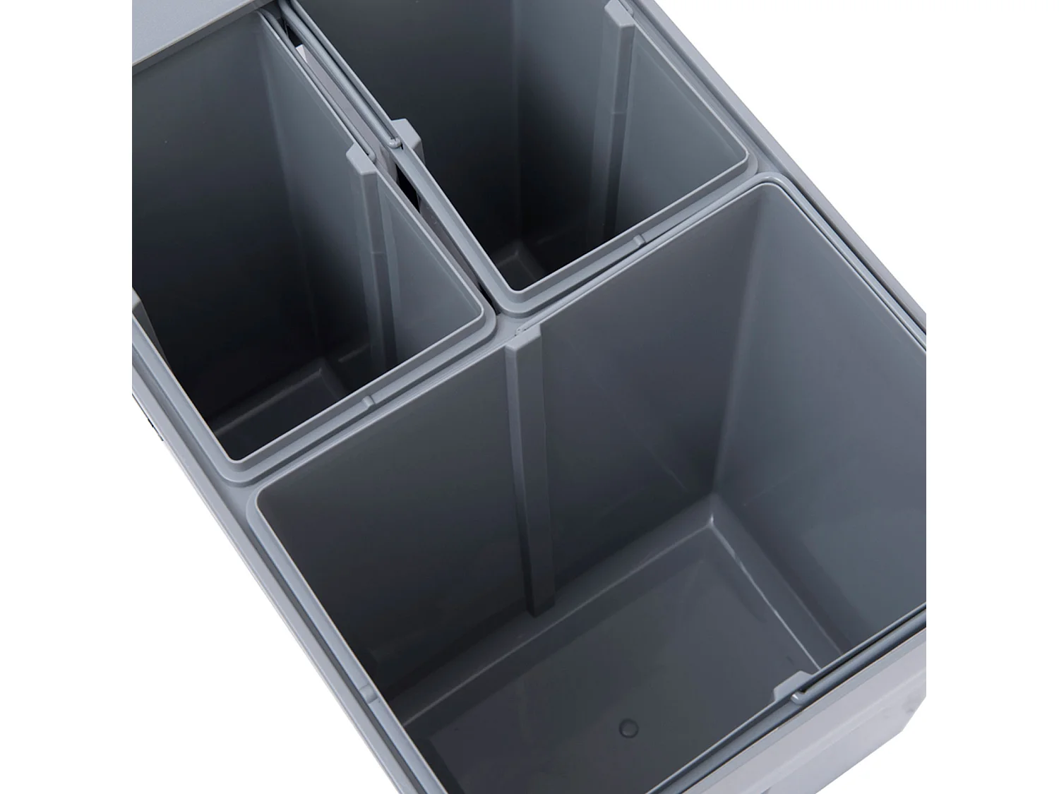 Cubo de basura de reciclaje gris 48x34,2x41,8 cm HOMCOM