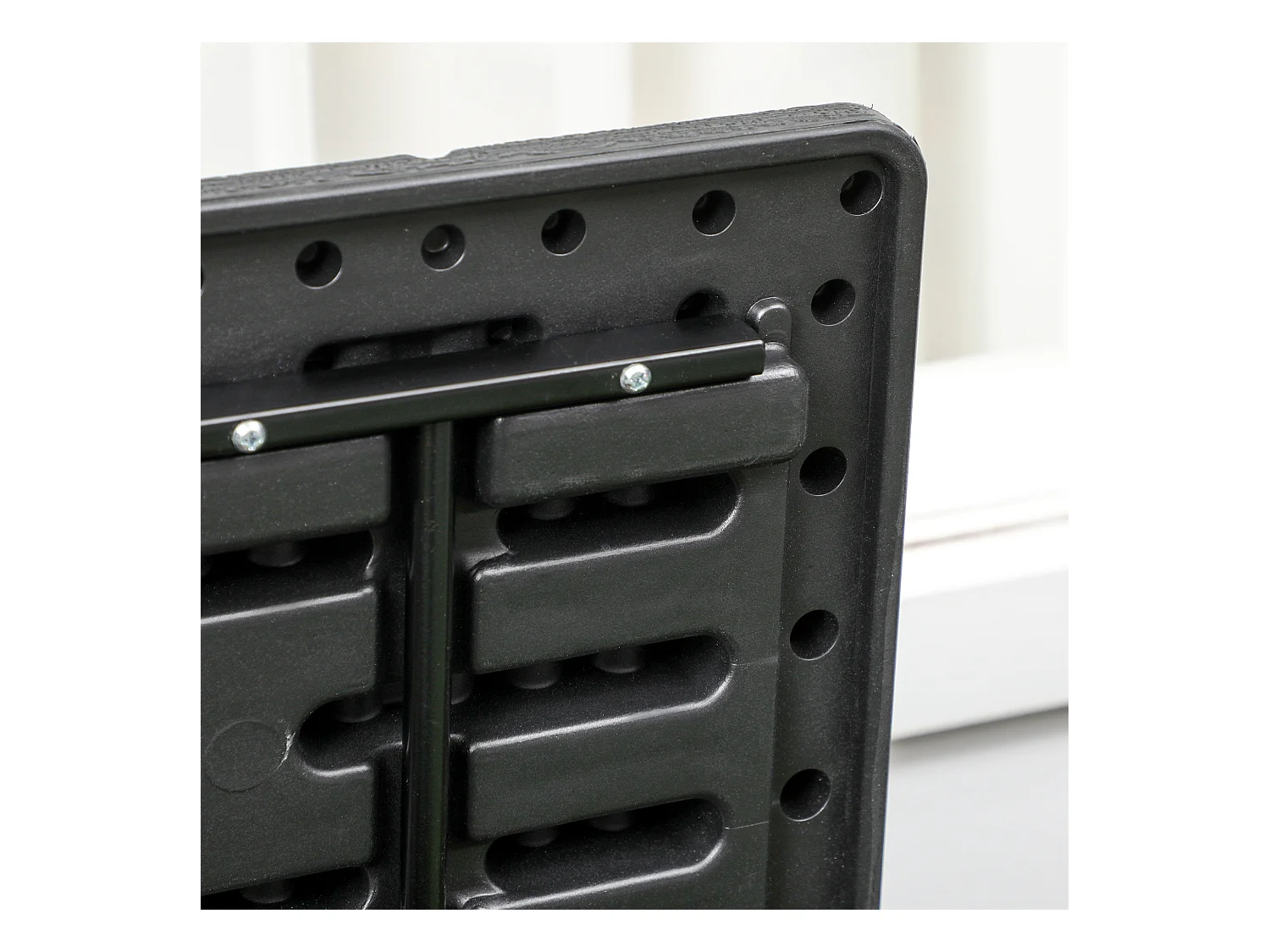 Baúl de almacenamiento negro 122.4x62x64.5 cm Outsunny