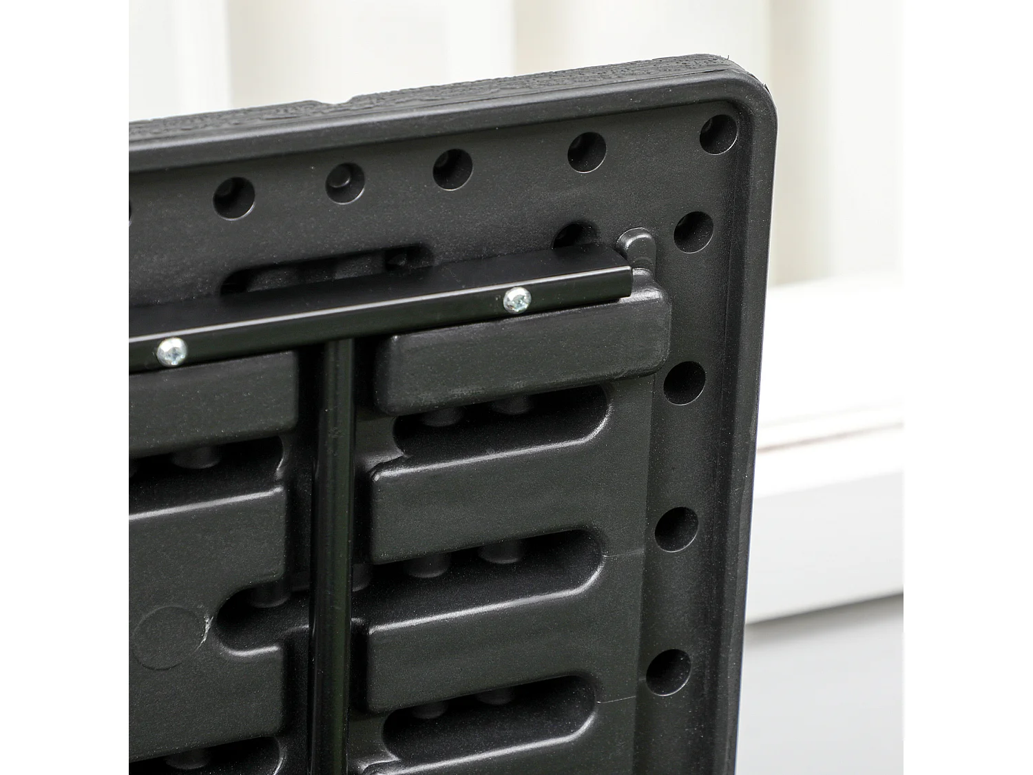 Baúl de almacenamiento negro 122.4x62x64.5 cm Outsunny