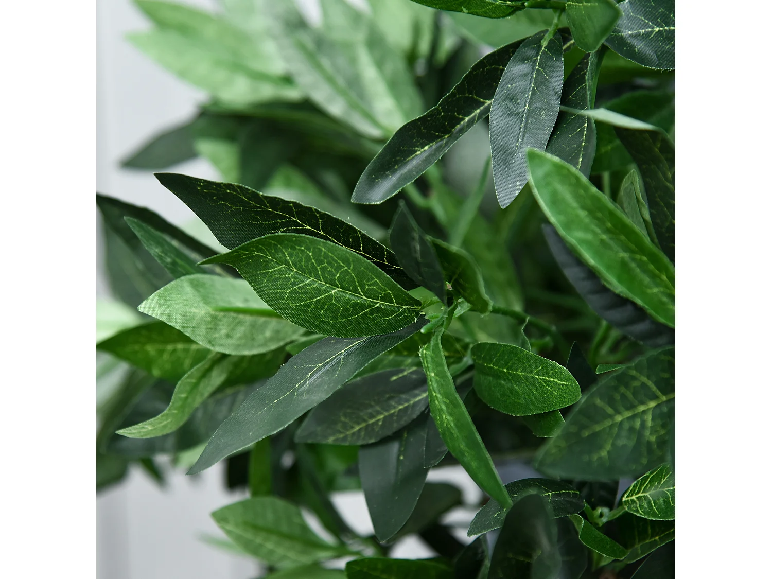 Juego 2 árboles de laurel artificiales verde ø16x90 cm Outsunny