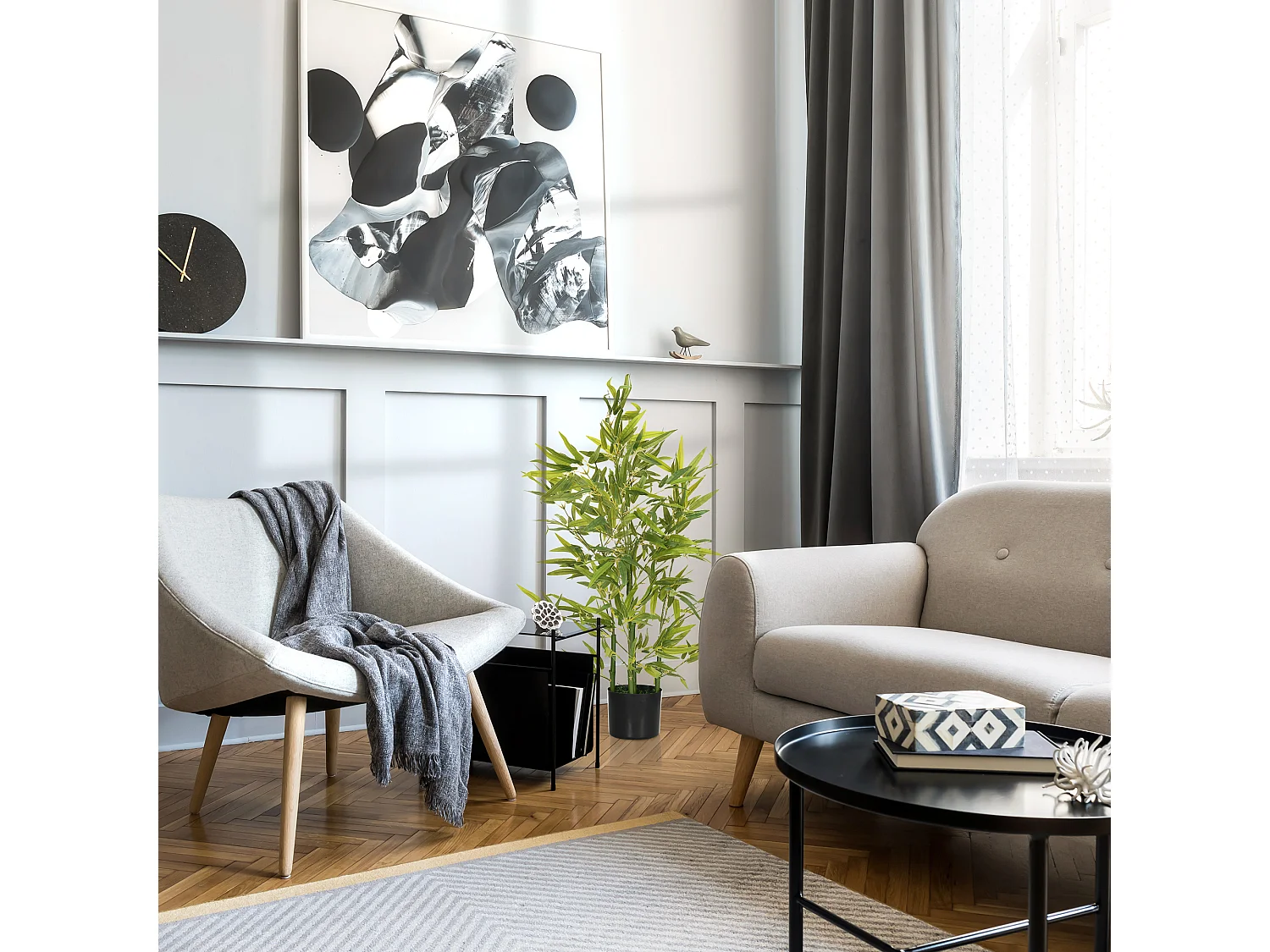 Planta artificial verde 15x15x90 cm HOMCOM