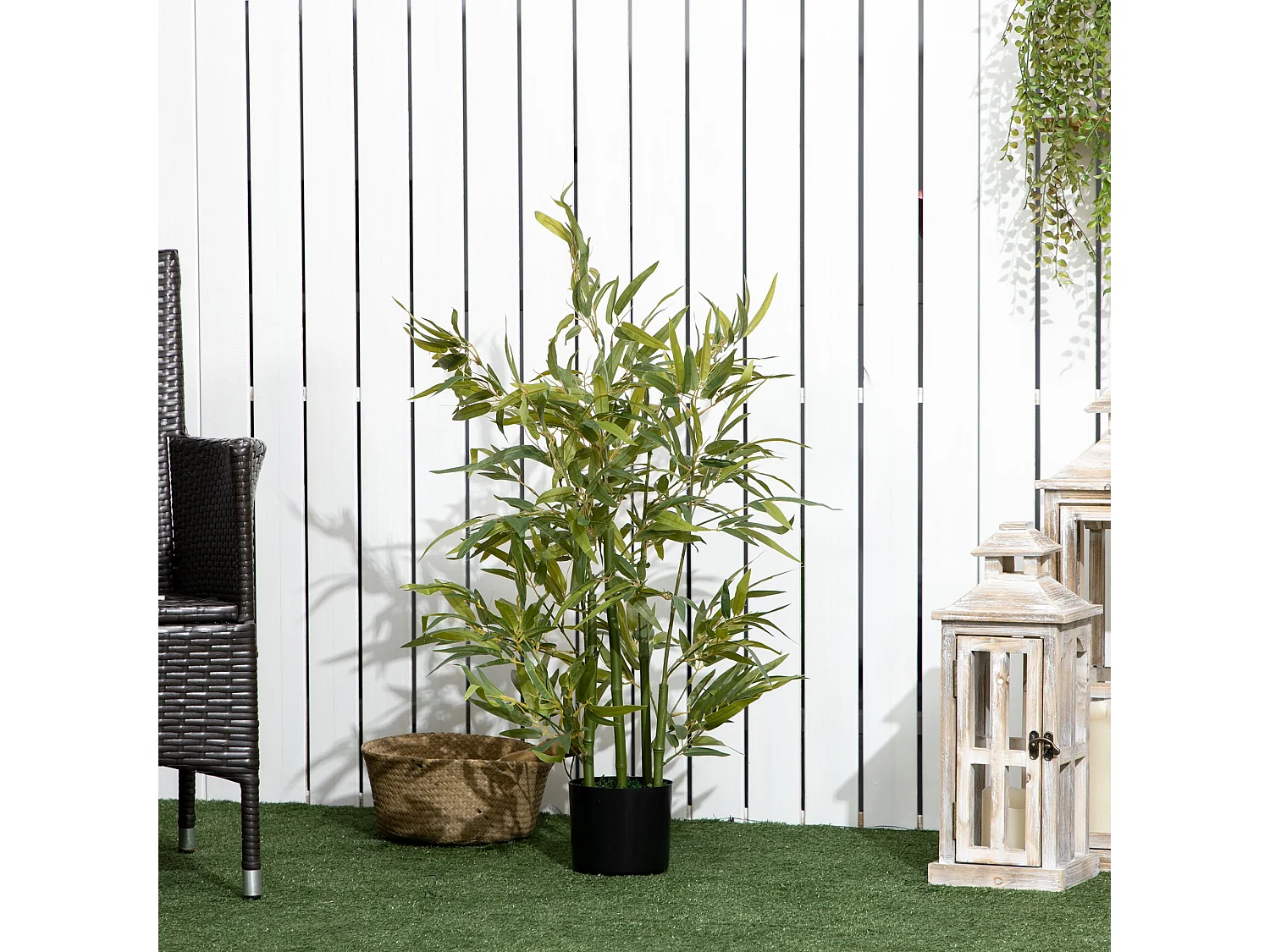 Planta artificial verde 15x15x90 cm HOMCOM