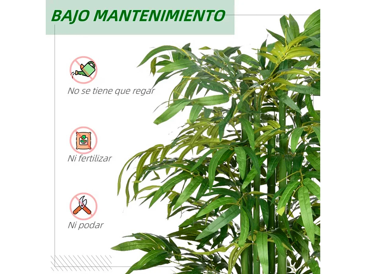 Planta artificial verde 17x17x180 cm HOMCOM