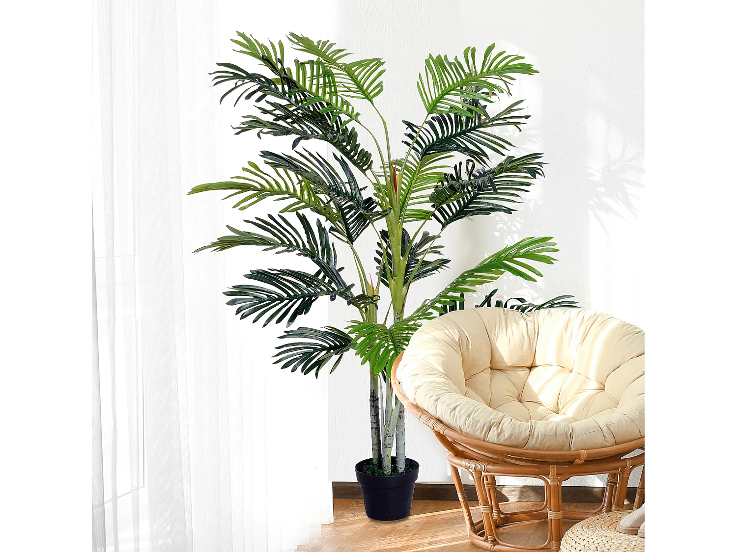 Palma artificial verde 150 cm Outsunny