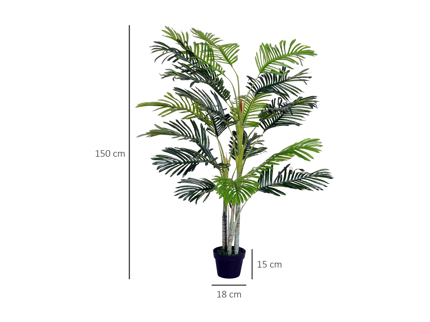 Palma artificial verde 150 cm Outsunny