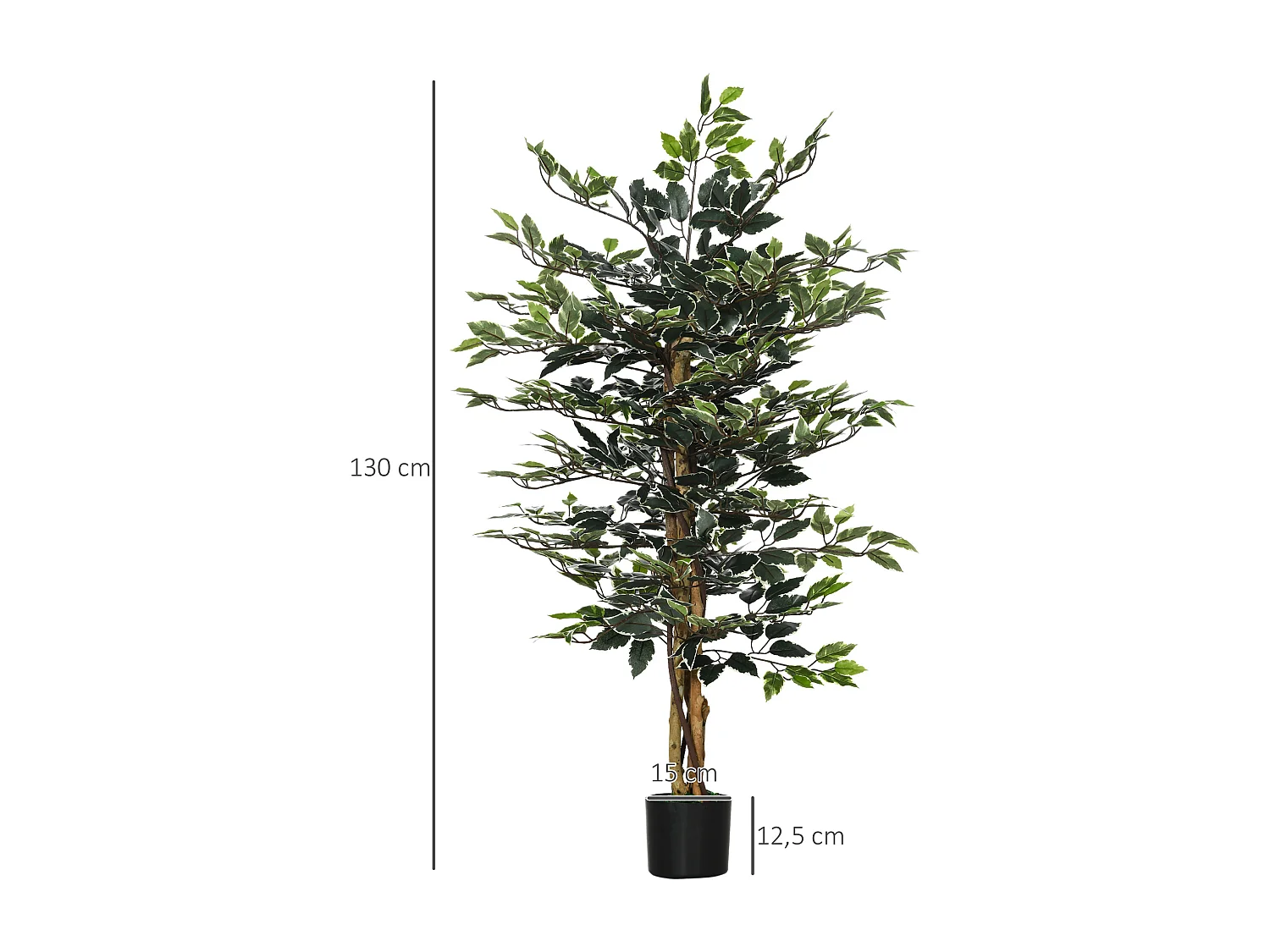 Planta artificial verde 15x15x130 cm HOMCOM