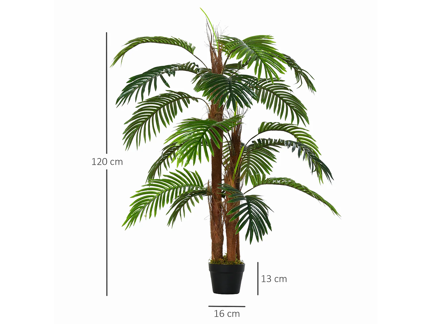 Planta artificial verde 16x16x120 cm Outsunny