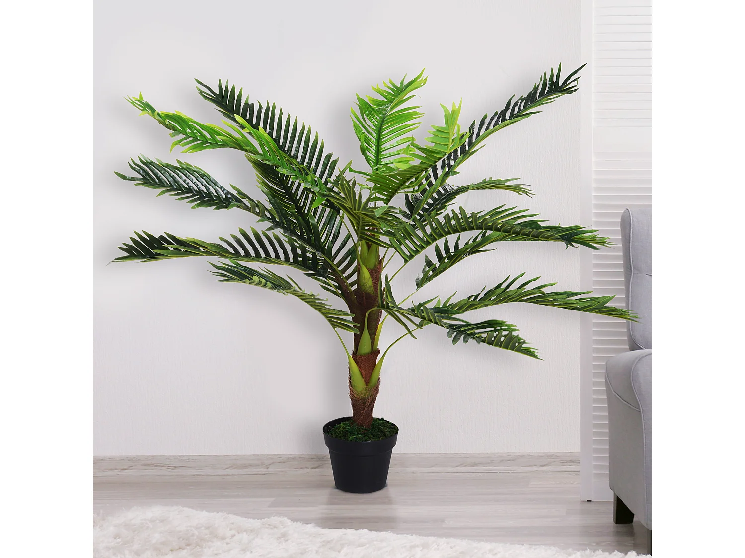 Cycas artificial verde 123 cm Outsunny