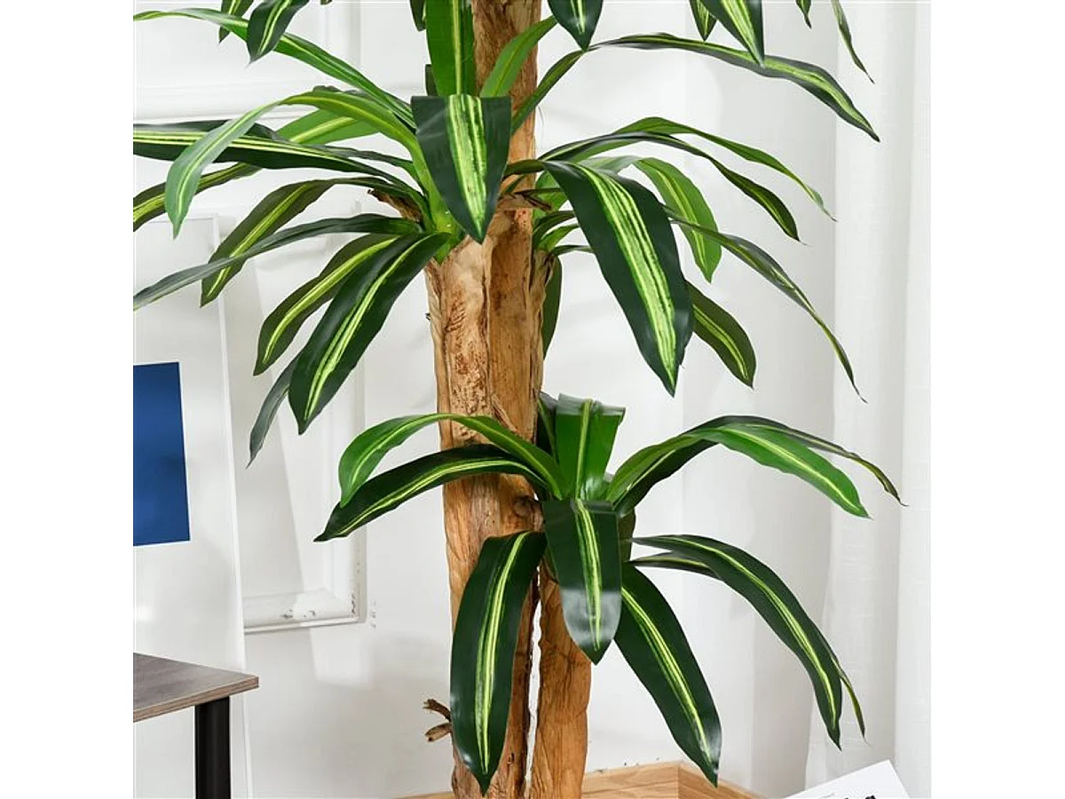 Planta dracaena artificial verde 20x20x160 cm Outsunny