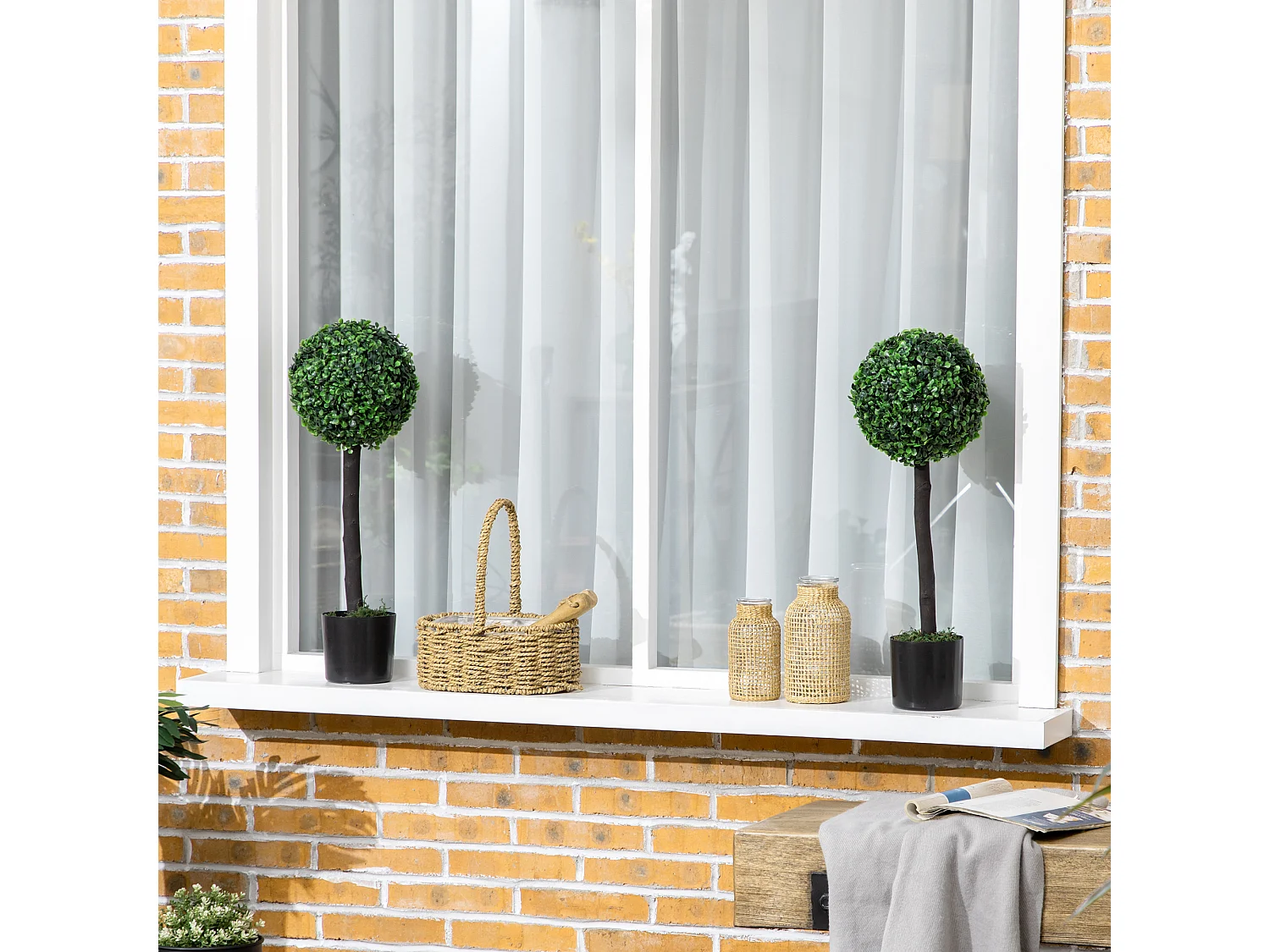 Planta artificial verde 20x20x60 cm HOMCOM