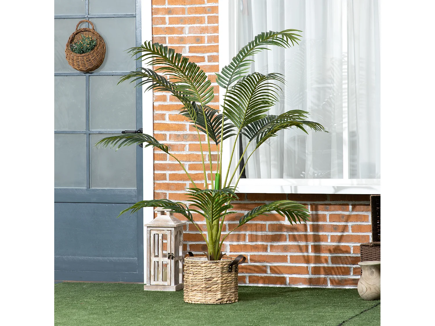 Planta artificial verde 15x15x170 cm HOMCOM