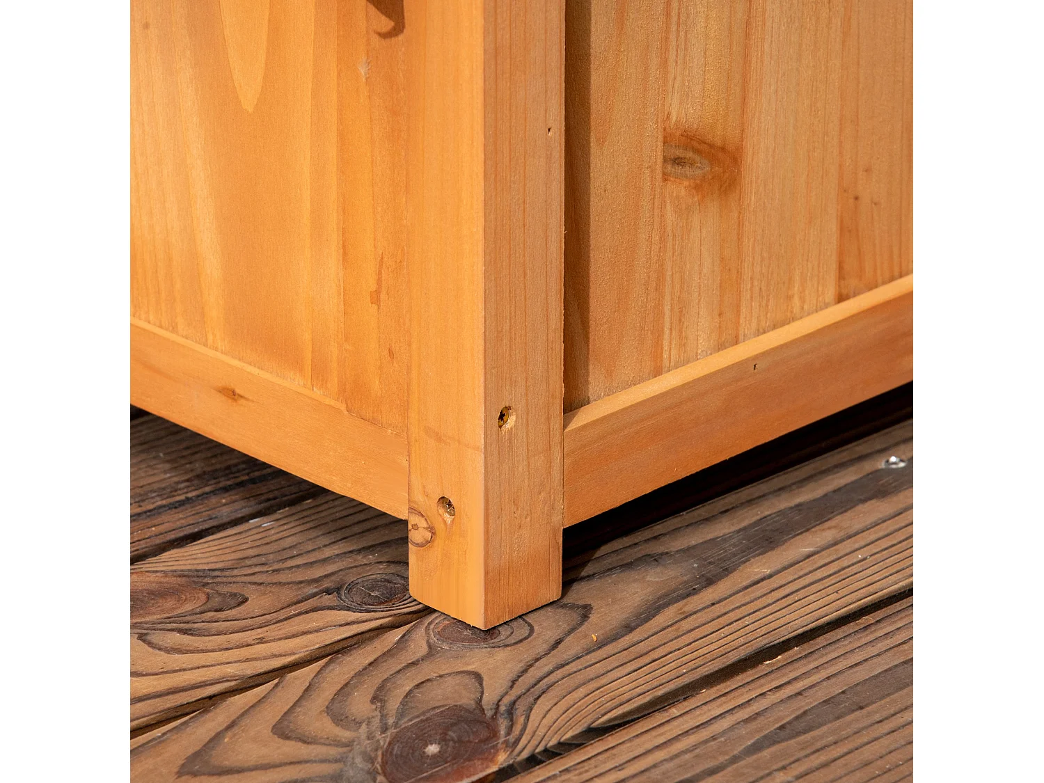 Jardinera con enrejado madera natural 83x36x152 cm Outsunny