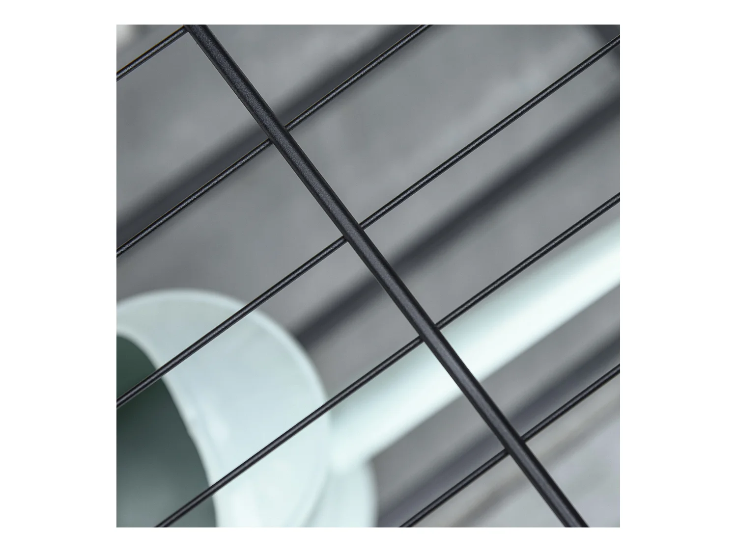 Soporte para jardinera negro 70x30x72 cm Outsunny