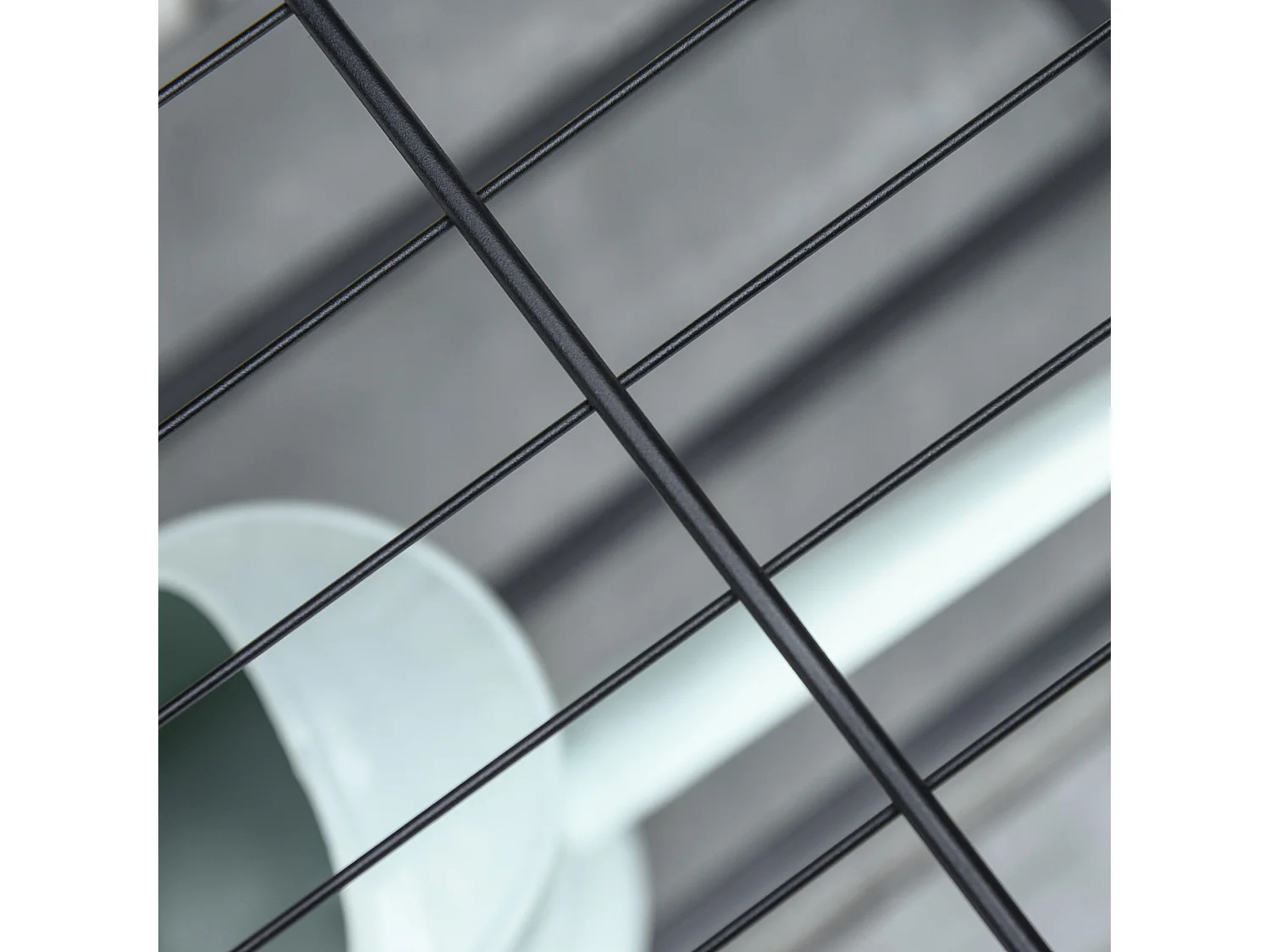 Soporte para jardinera negro 70x30x72 cm Outsunny