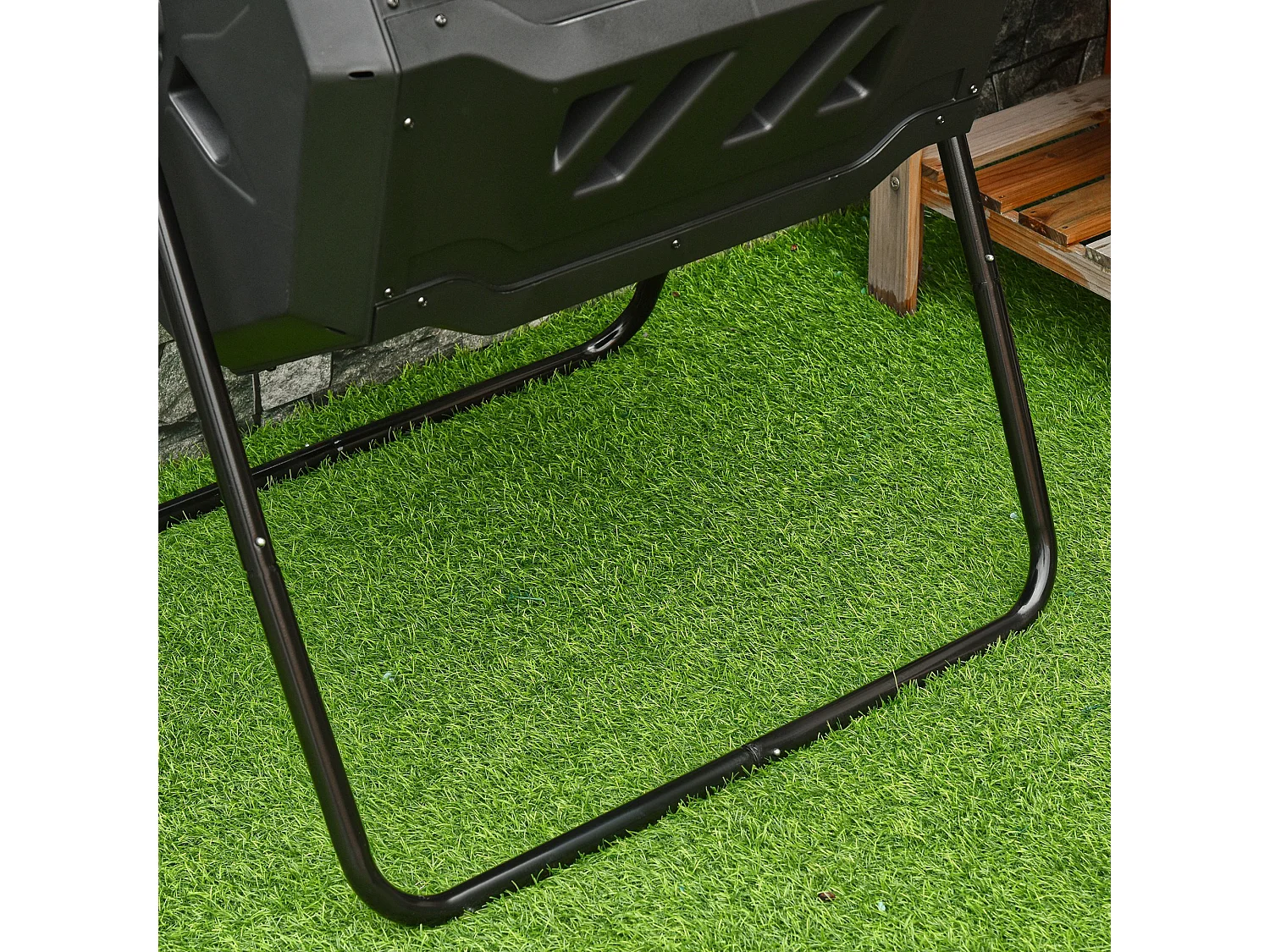 Compostador de tambor negro 71x64x96 cm Outsunny