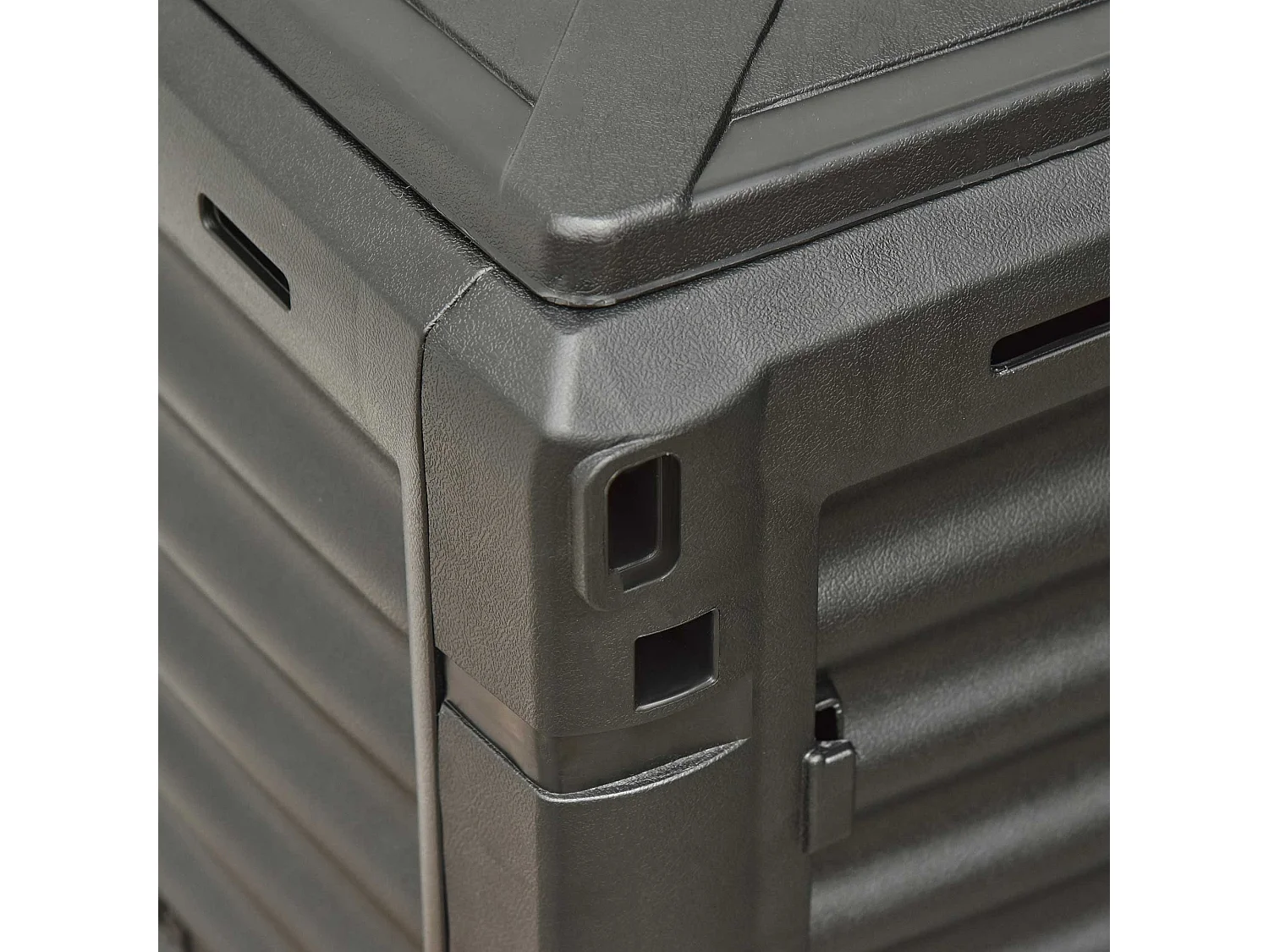 Compostador de jardín negro 60.5x60.5x81.5 cm Outsunny