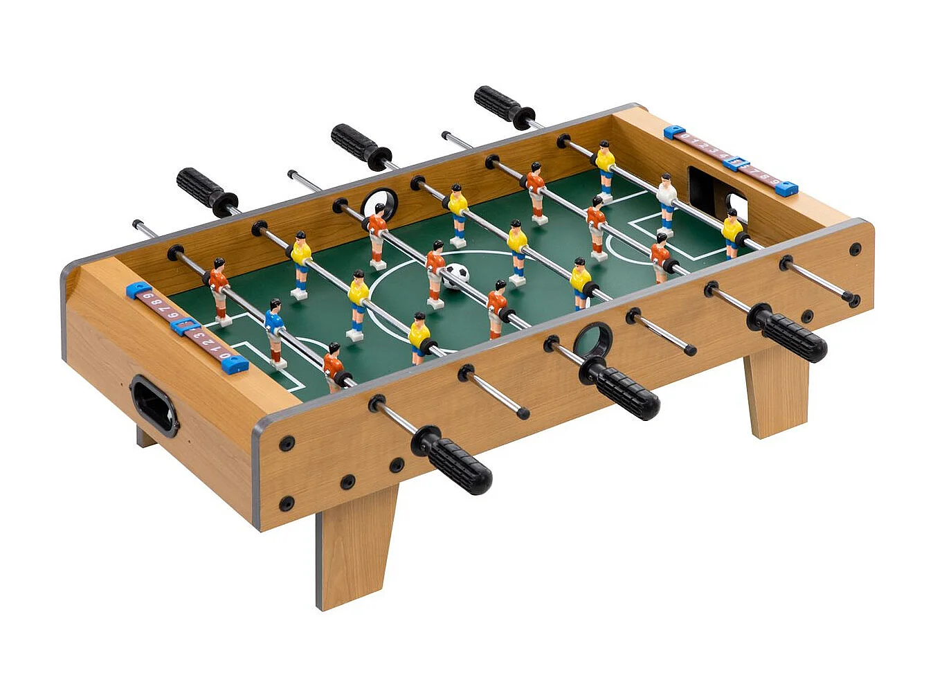 Futbolín de mesa madera natural 69x36.5x22 cm HOMCOM