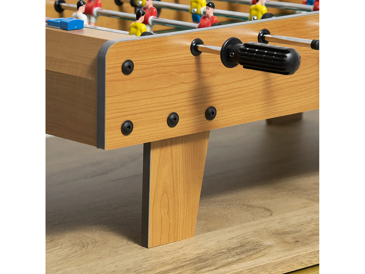 Futbolín de mesa madera natural 69x36.5x22 cm HOMCOM