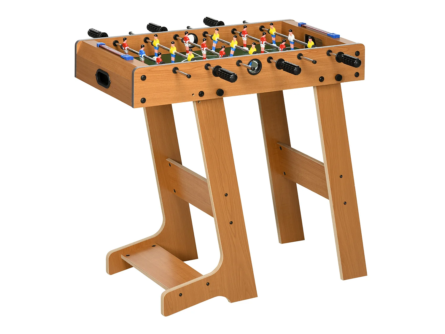 Futbolín de mesa madera natural 69x37x70 cm HOMCOM