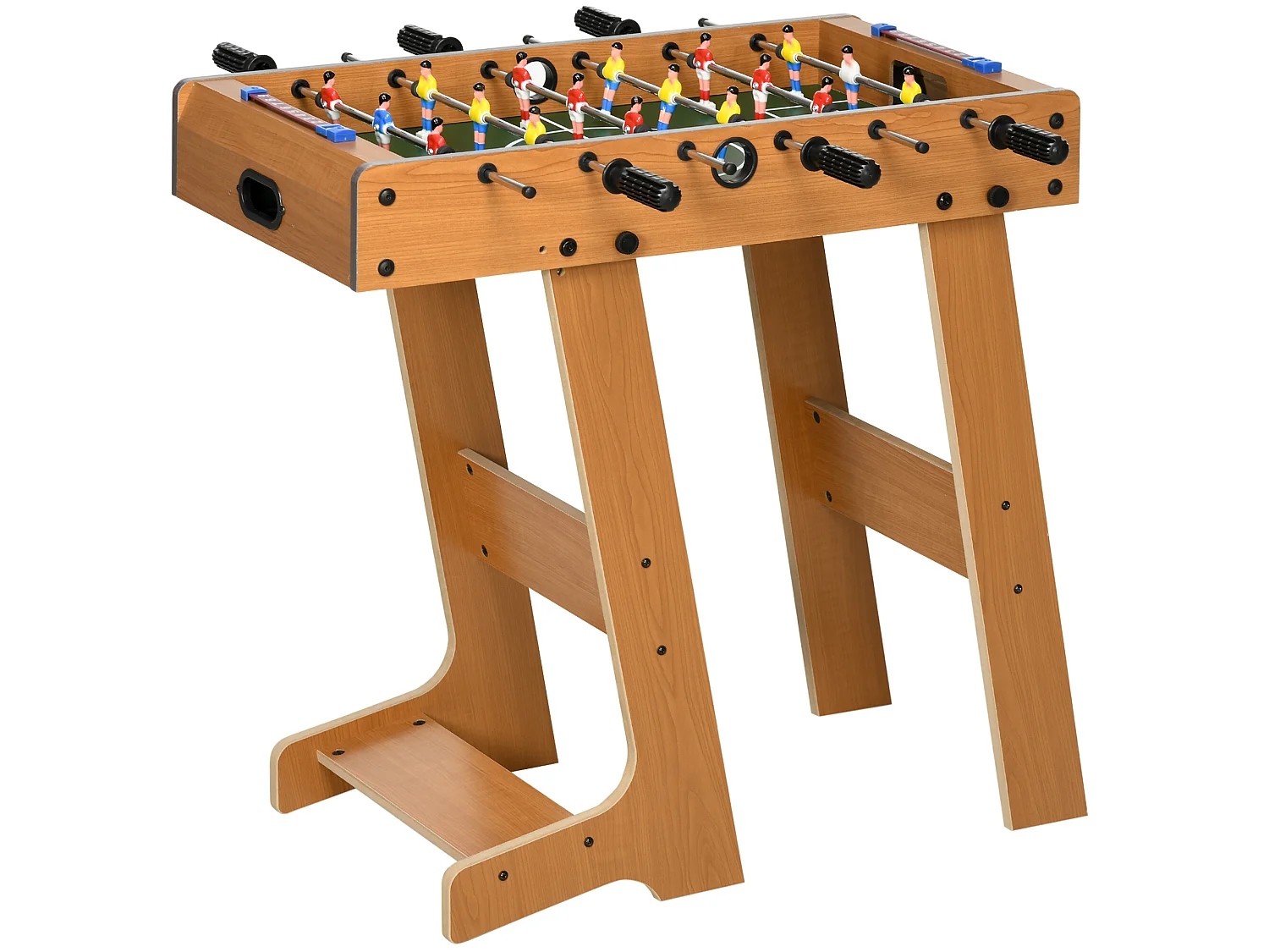 Futbolín de mesa madera natural 69x37x70 cm HOMCOM