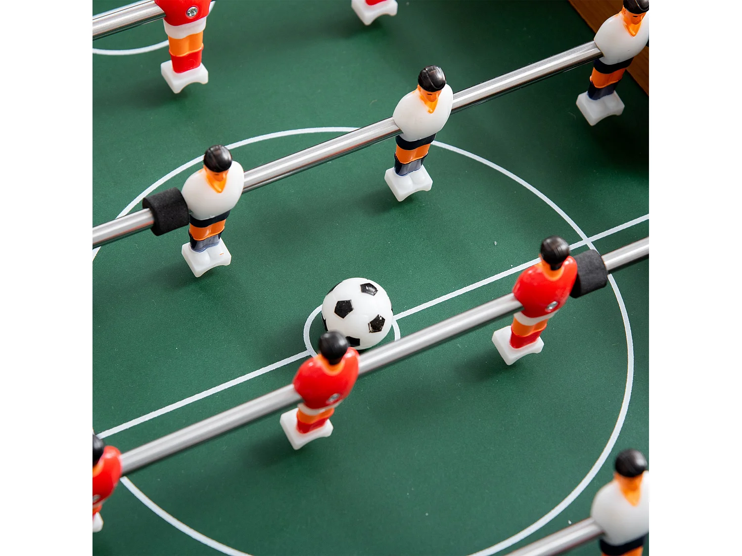 Futbolín de mesa madera natural 69x37x70 cm HOMCOM