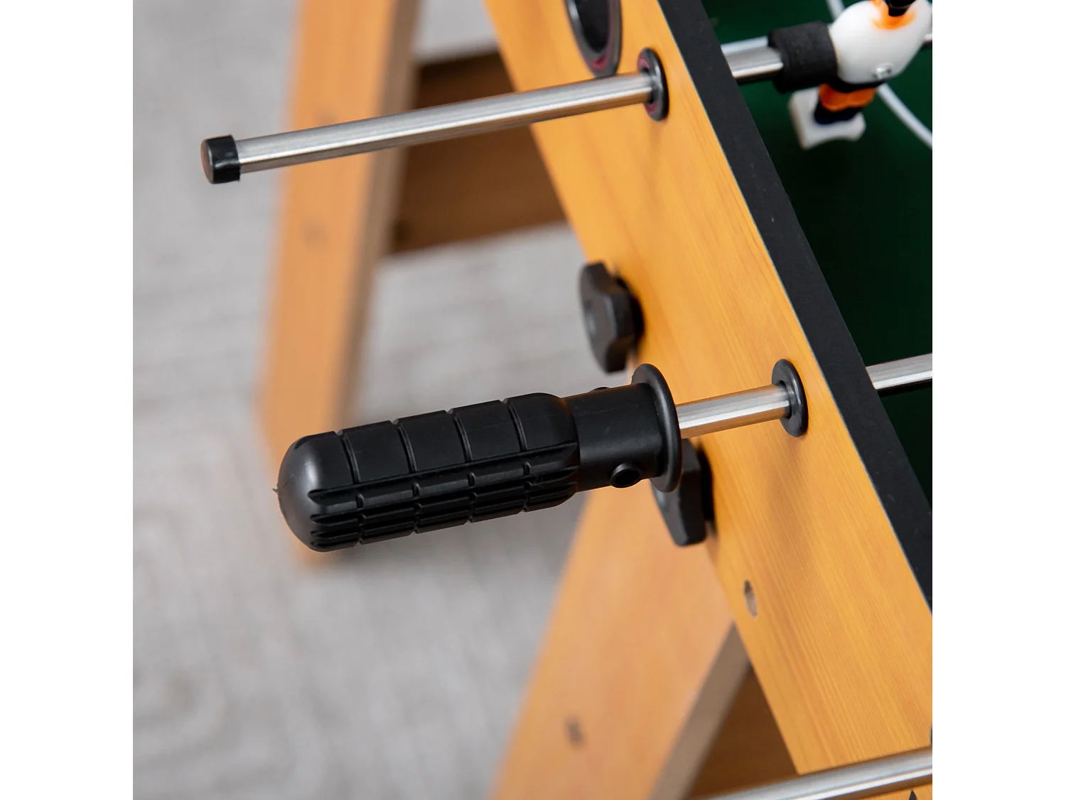 Futbolín de mesa madera natural 69x37x70 cm HOMCOM