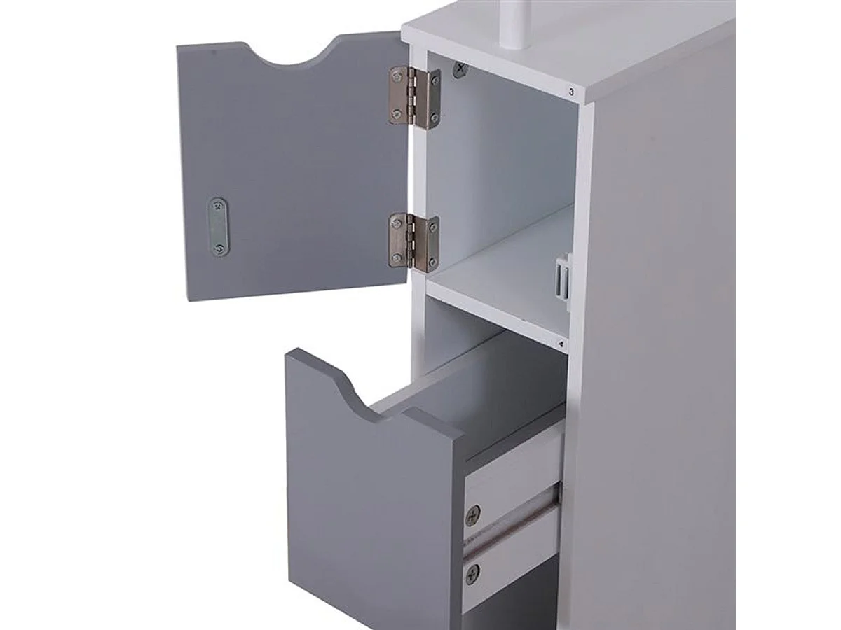 Armario alto de baño blanco 15x33x136.5 cm HOMCOM