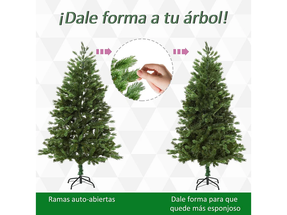 Árbol de navidad verde ø105x210 cm HOMCOM