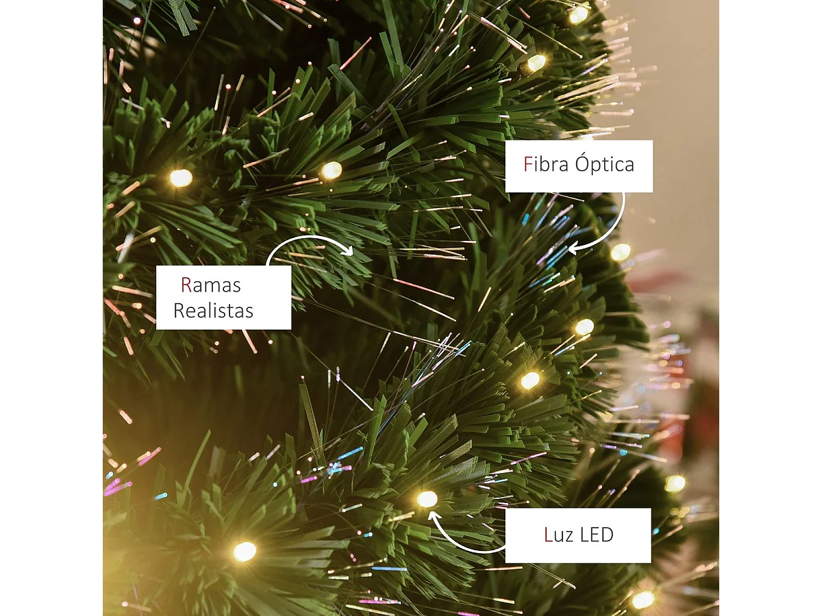 Árbol de navidad verde 82x82x180 cm HOMCOM