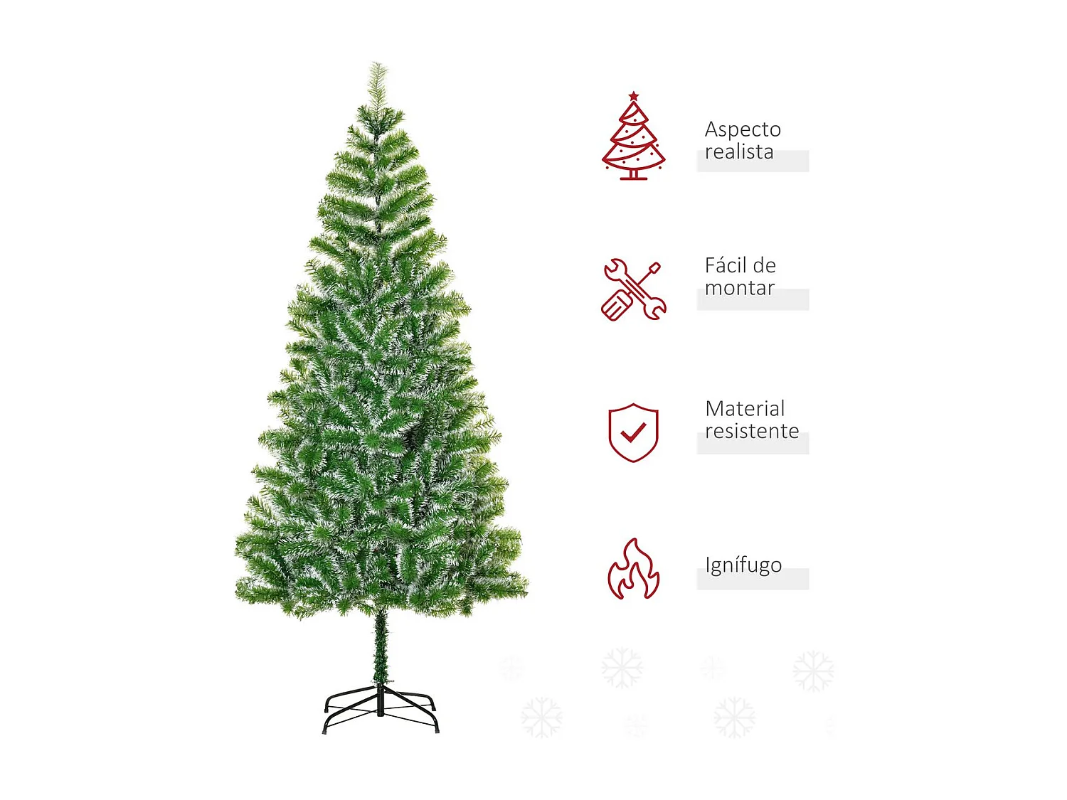 Árbol de navidad verde 100x100x210 cm HOMCOM