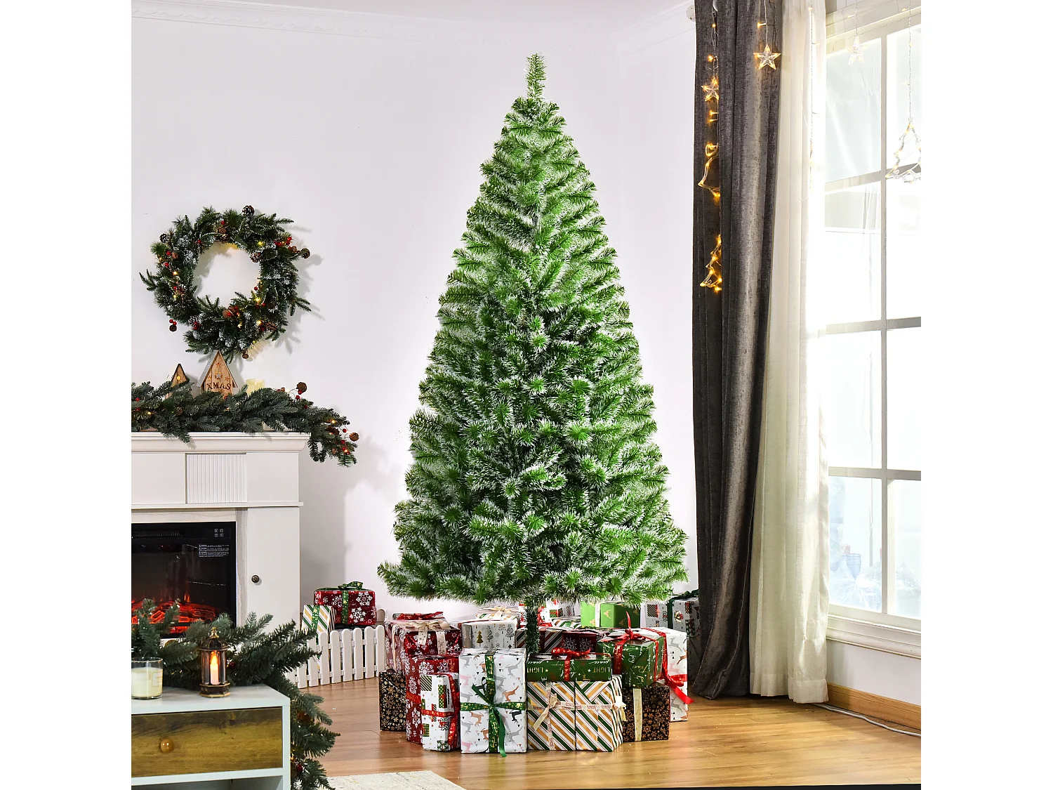 Árbol de navidad verde 100x100x210 cm HOMCOM