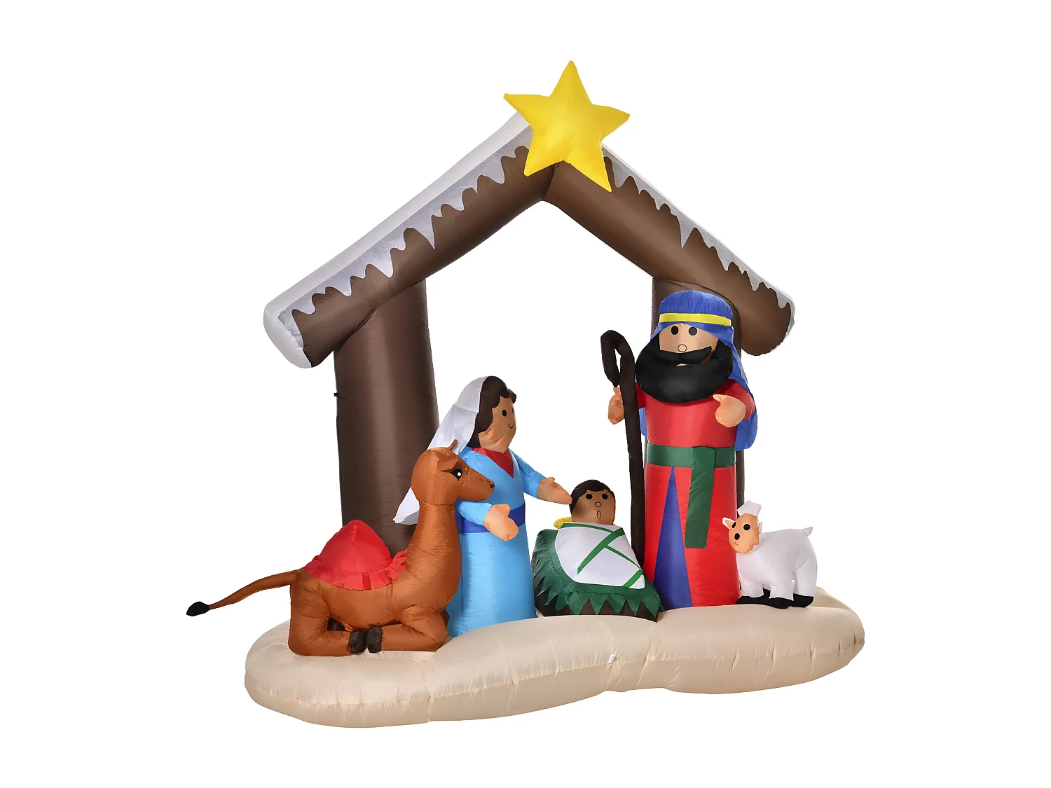 Decoración inflable de navidad multicolor 201x100x183 cm HOMCOM
